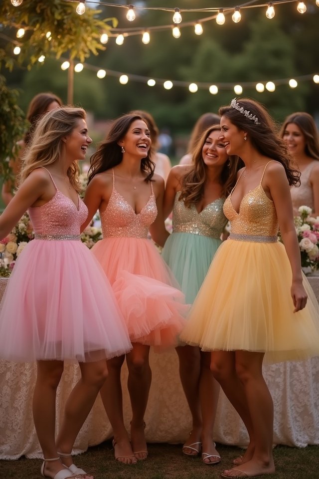 playful tulle mini dresses