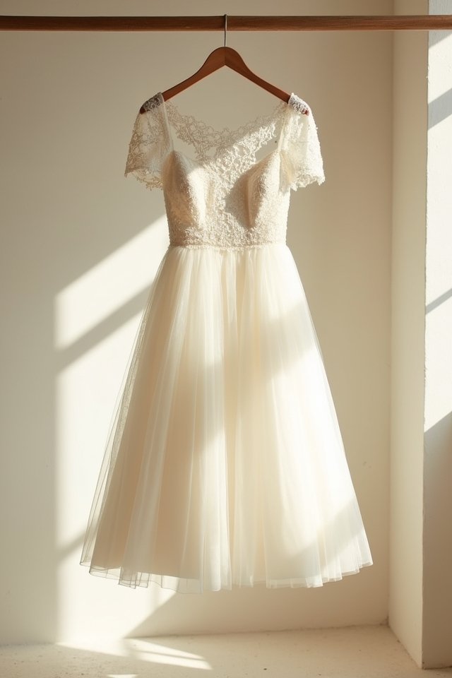 playful vintage tea length elegance