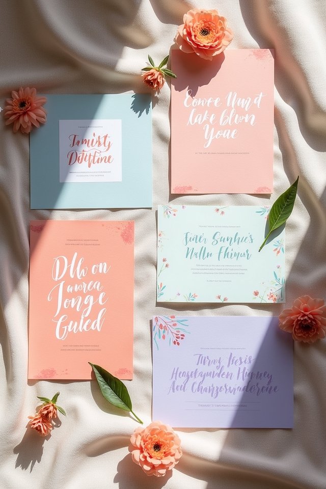 playful wedding invitation colors