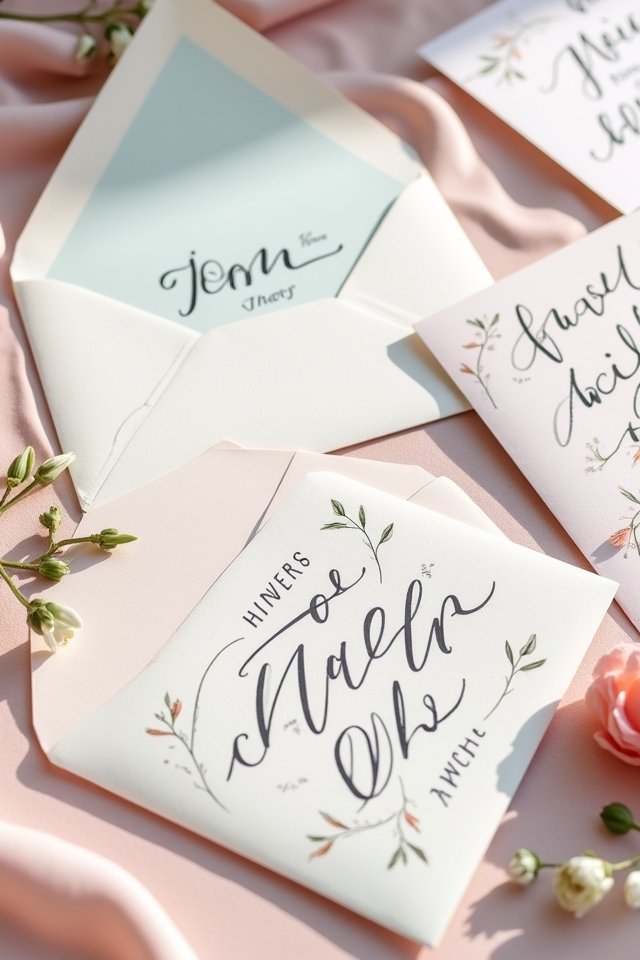playful wedding invitation typography