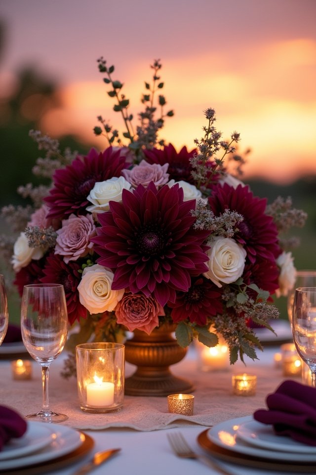 plum and cream elegance