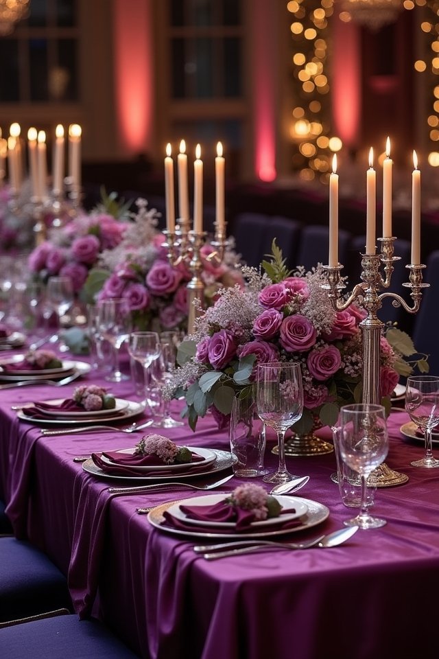 plum and silver elegance