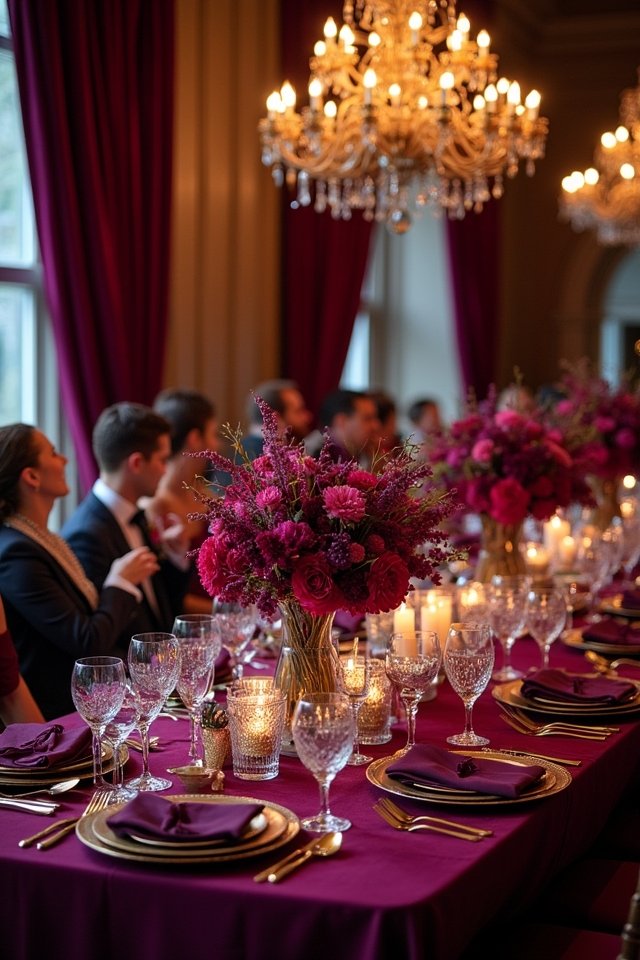 plum wedding decor elegance
