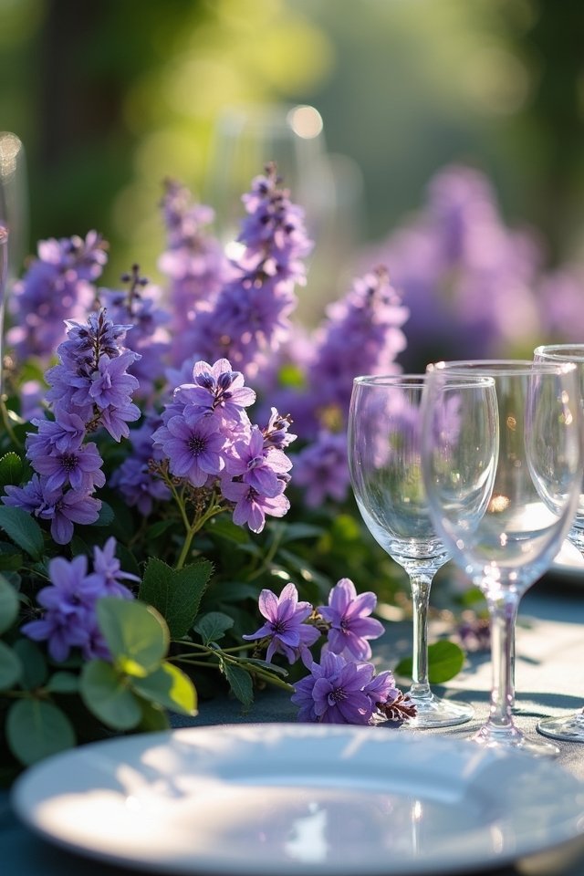 plumbago and sage green elegance