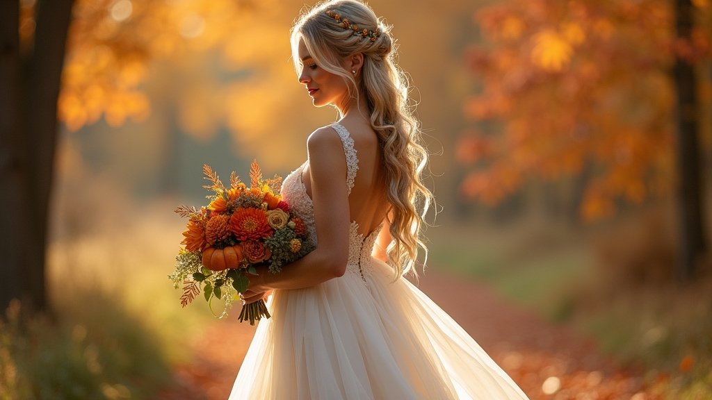 pumpkin inspired bridal aesthetics