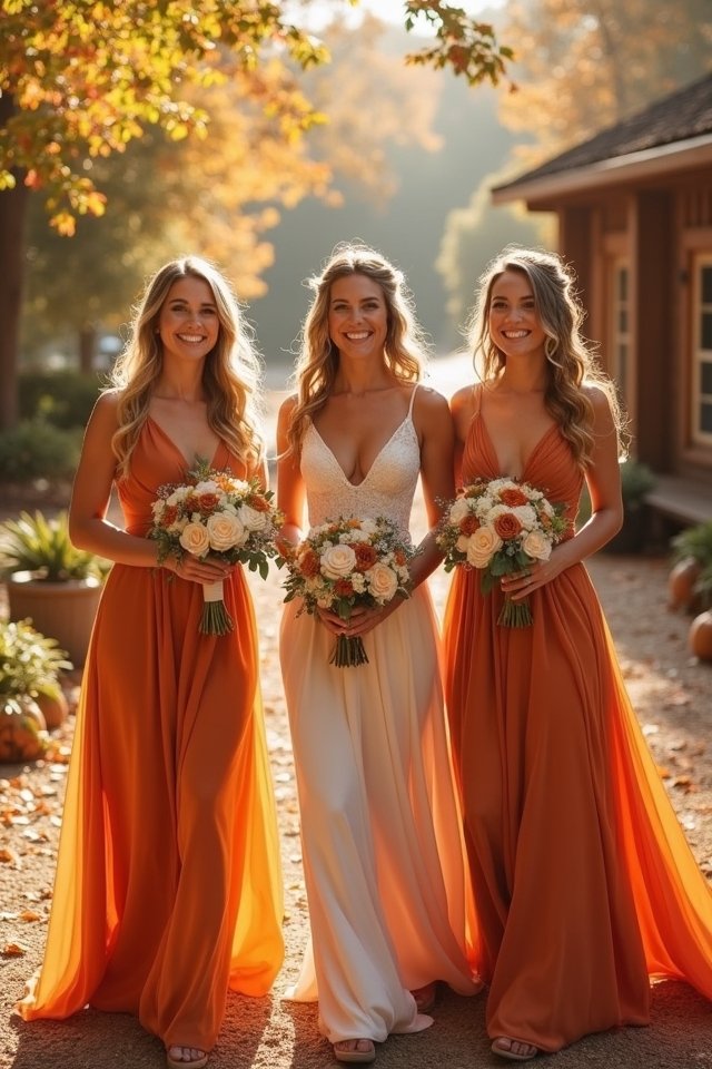 pumpkin shades for bridesmaids