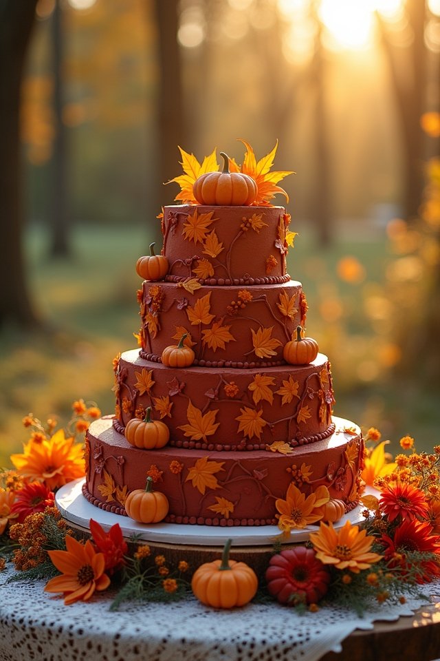 pumpkin spice wedding cake