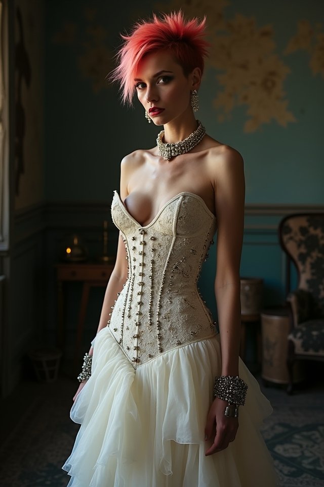 punk inspired bridal rebellion style