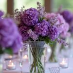 purple flower wedding centerpieces