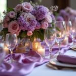 purple lilac wedding decor