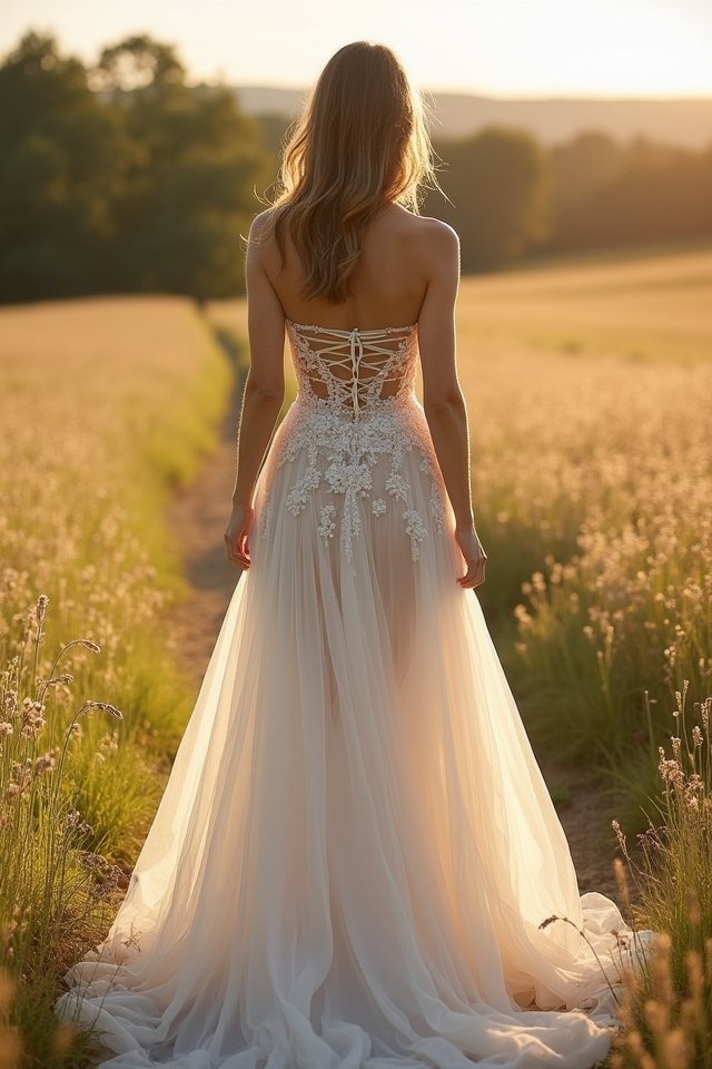 radiant bohemian a line gown