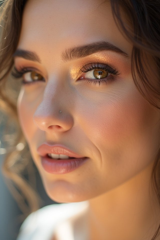 radiant bridal golden highlights