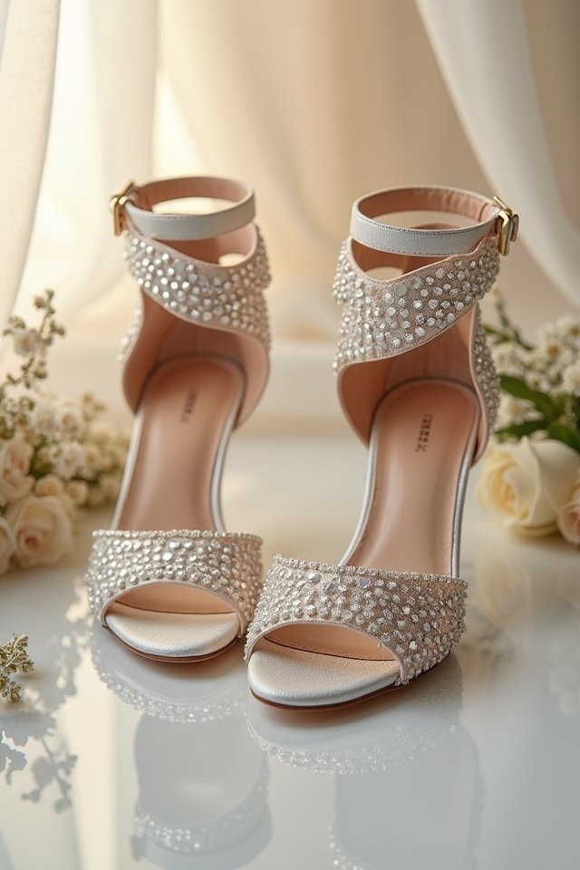 radiant bridal open toe booties