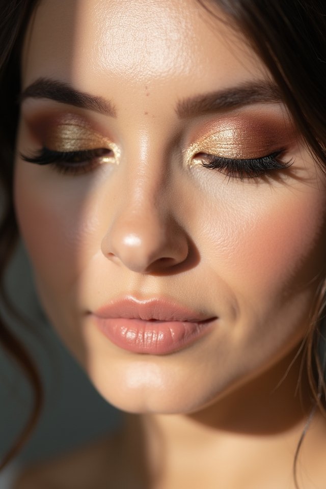 radiant glow with shimmer