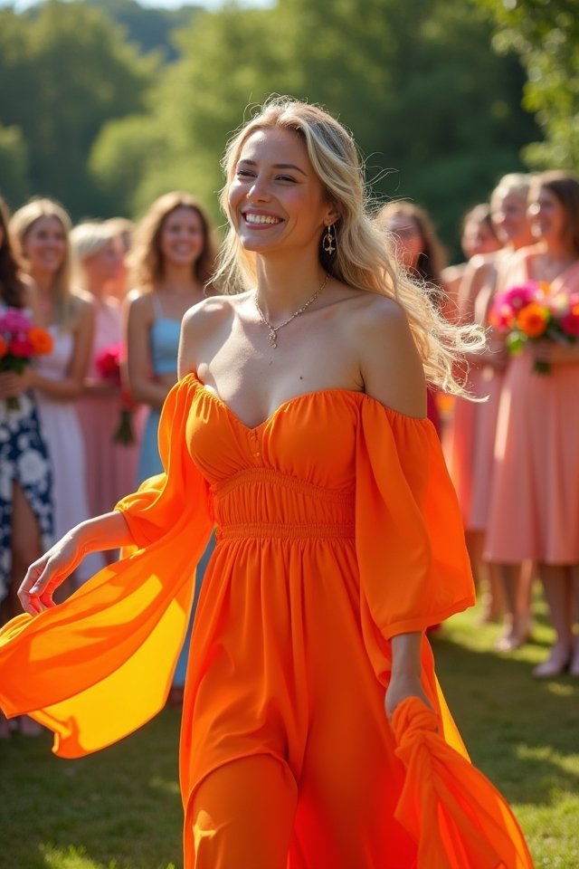radiant orange summer elegance