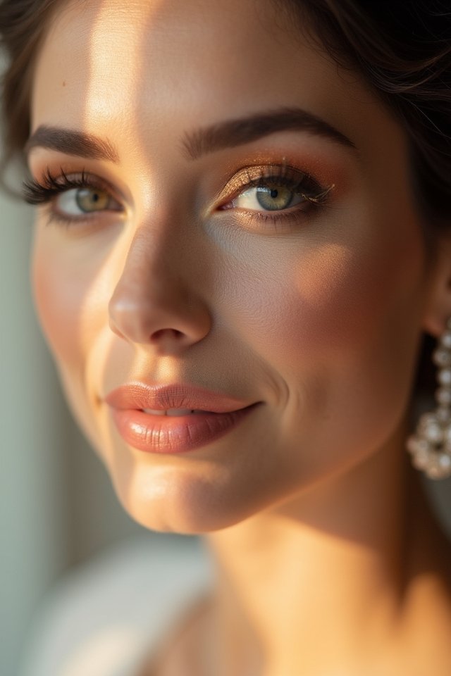 radiant soft glam look