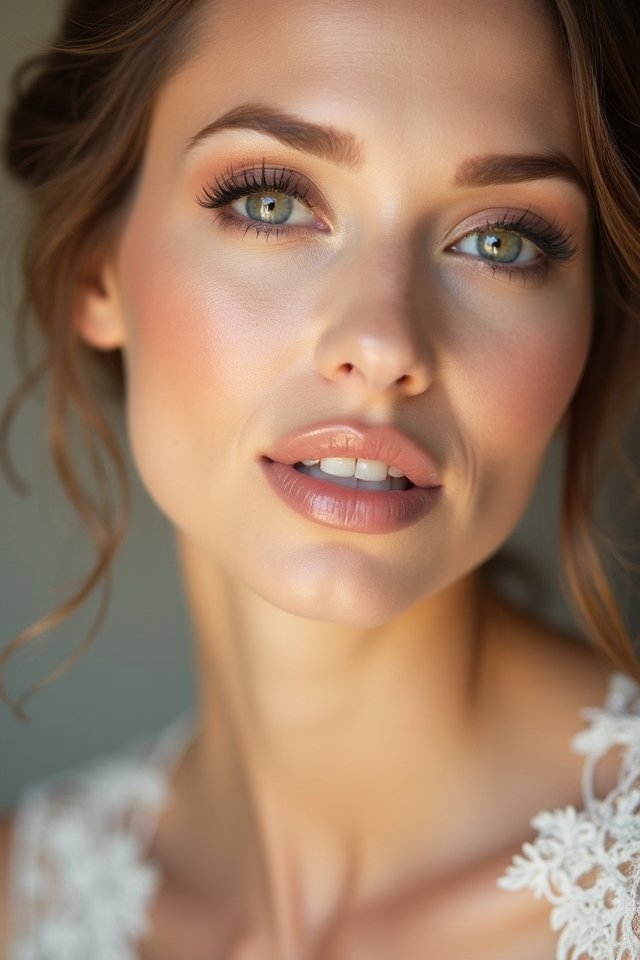 radiant soft peach glow