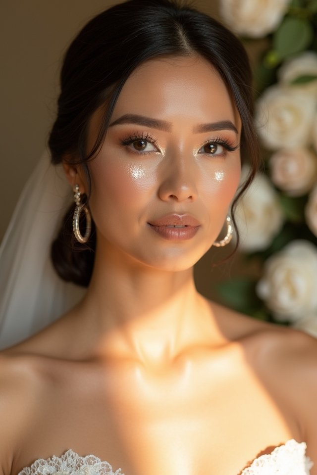 radiant sun kissed bridal glow