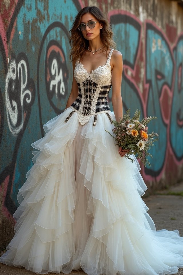 rebellious bridal punk elegance