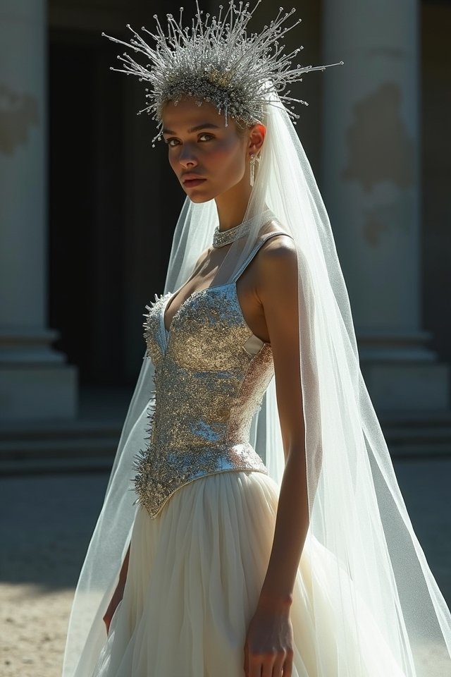 rebellious bridal textile experimentation