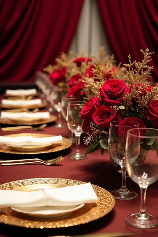 regal burgundy and gold