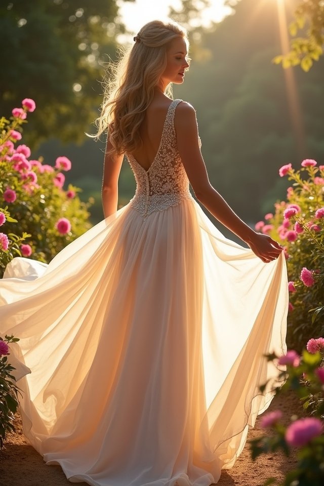 regal high low sparkling dress