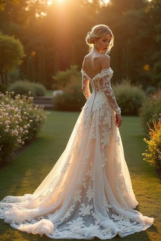 regal off the shoulder elegance