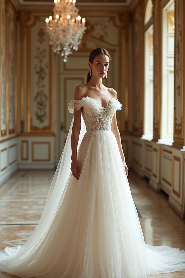 regal off the shoulder elegance