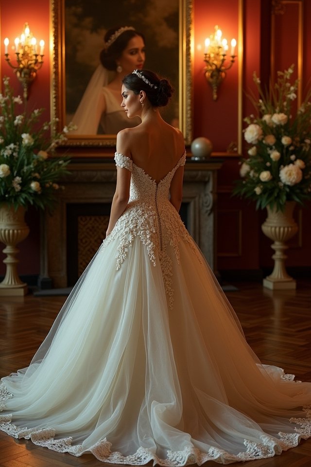 regal off the shoulder elegance