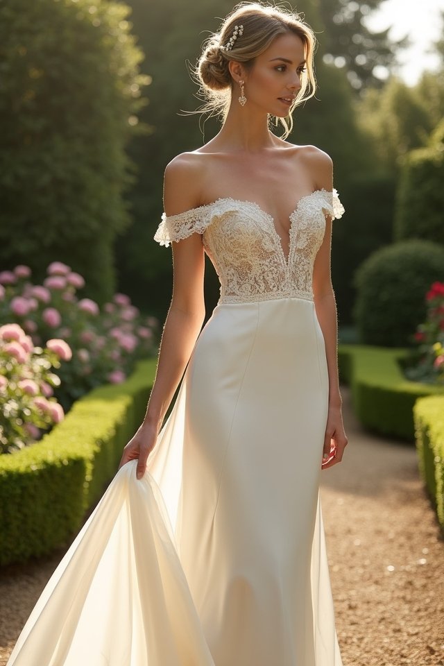 regal off the shoulder gown