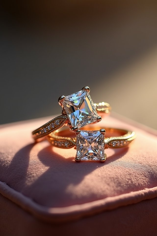 regal princess cut engagement ring