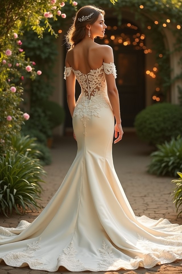 regal satin fit and flare elegance