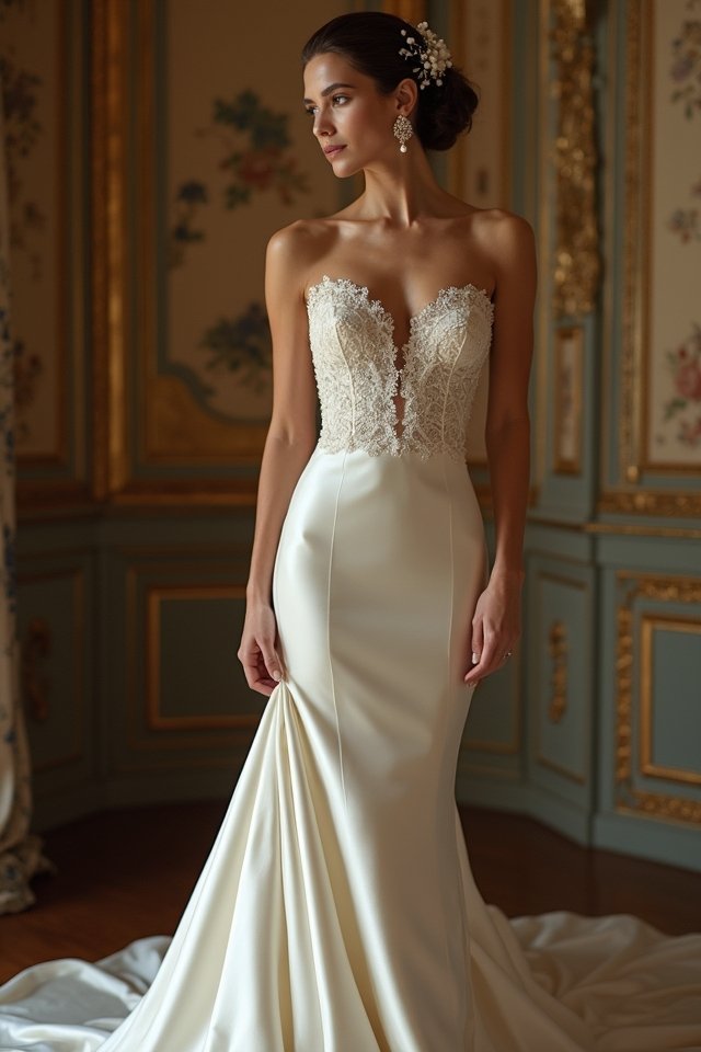 regal satin mermaid gown