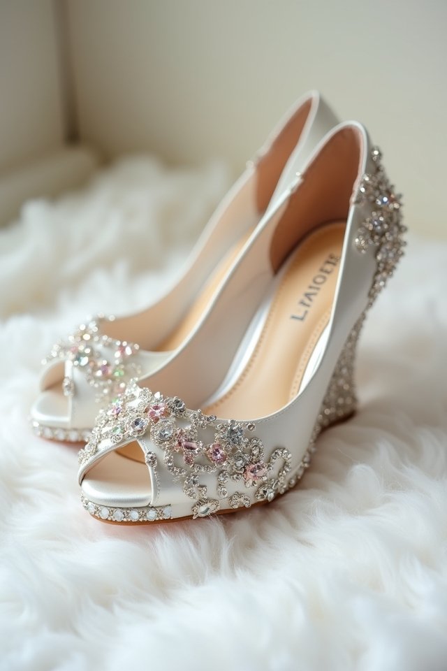 rhinestone wedges for weddings