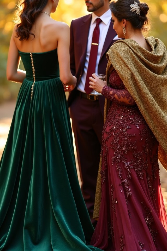 rich fabrics enhance autumn elegance