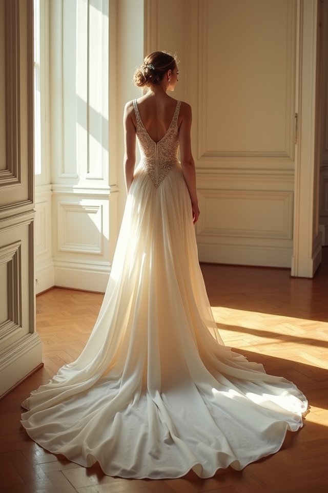 romantic a line bridal elegance