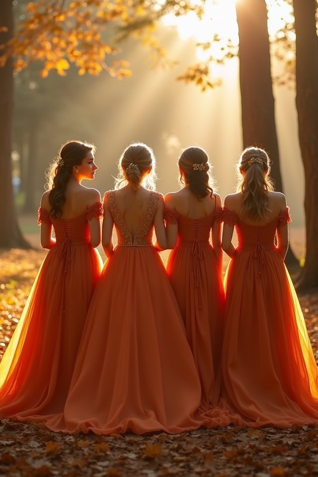 romantic autumn off shoulder dress