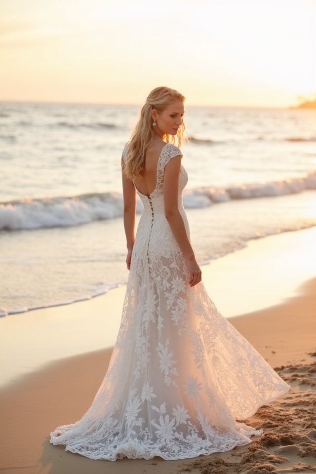 romantic beach wedding dress