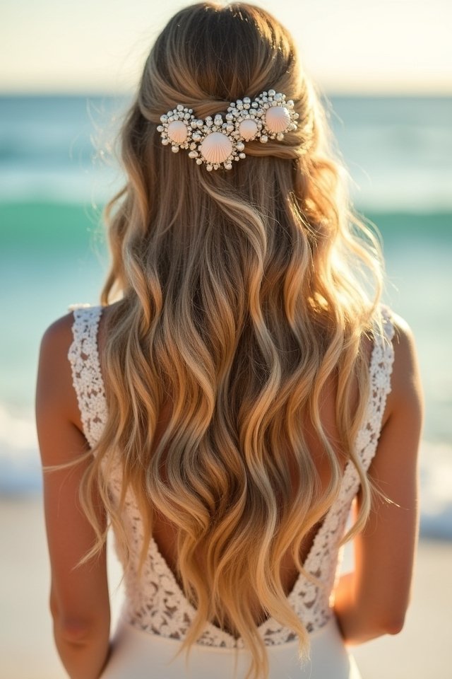 romantic beachy waves hairstyle