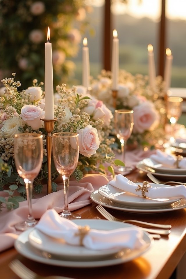 romantic blush and champagne