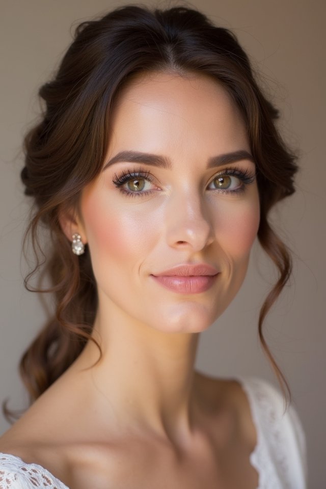 romantic blush bridal makeup