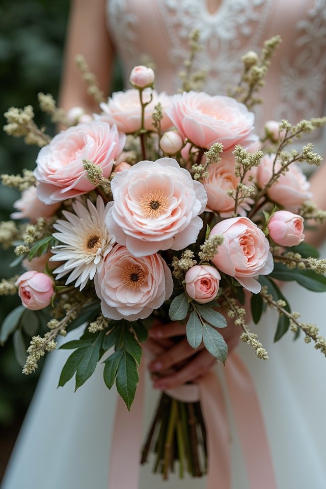 romantic blush wedding bouquet