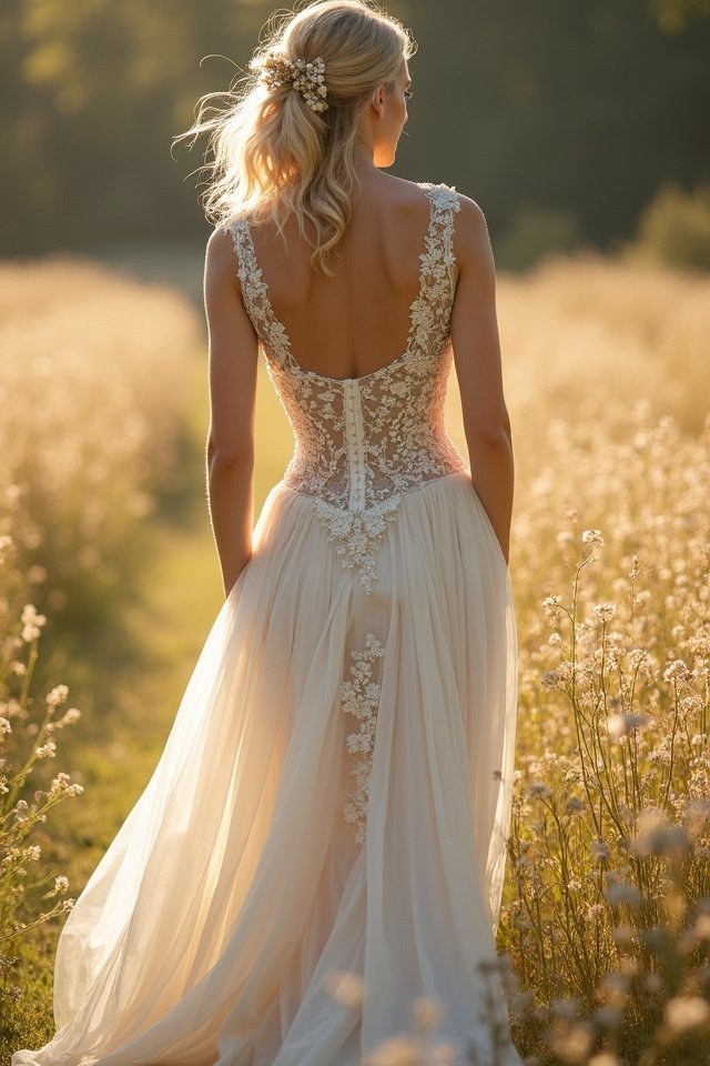 romantic bohemian corset dress