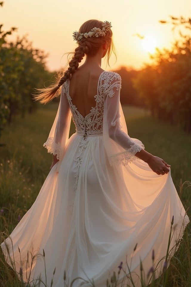 romantic bohemian wedding style