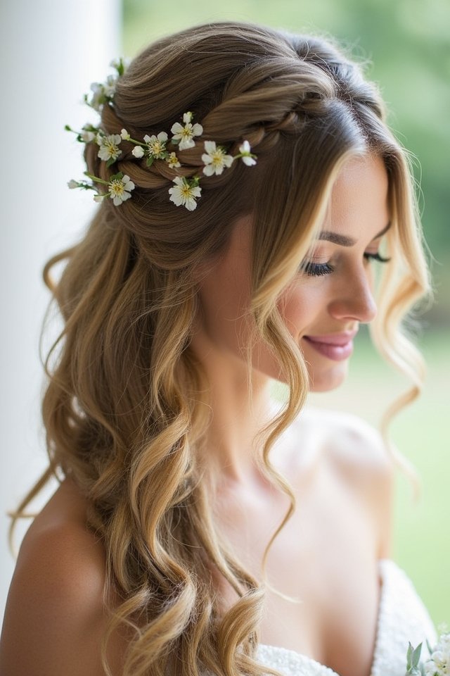romantic braided hairstyle elegance