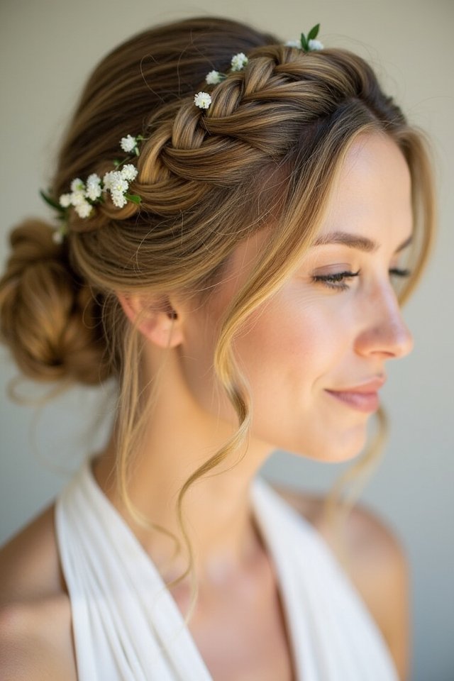 romantic braided updo elegance