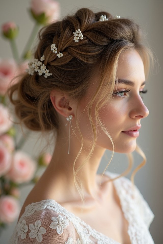 romantic braided updo elegance