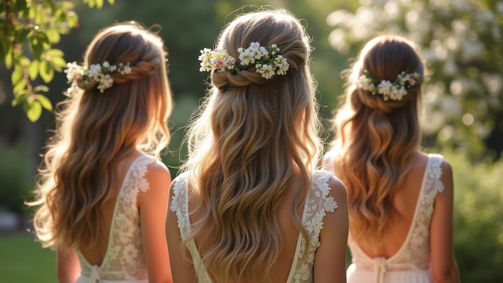 romantic bridal hair down