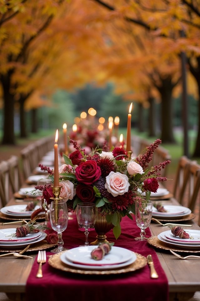 romantic burgundy and blush