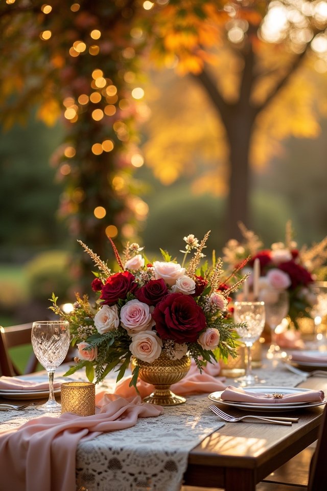 romantic burgundy and blush